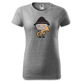 Da Oid Sinzer Musikinstrumente T Shirt Damen Grau Meliert Schlossberg Front